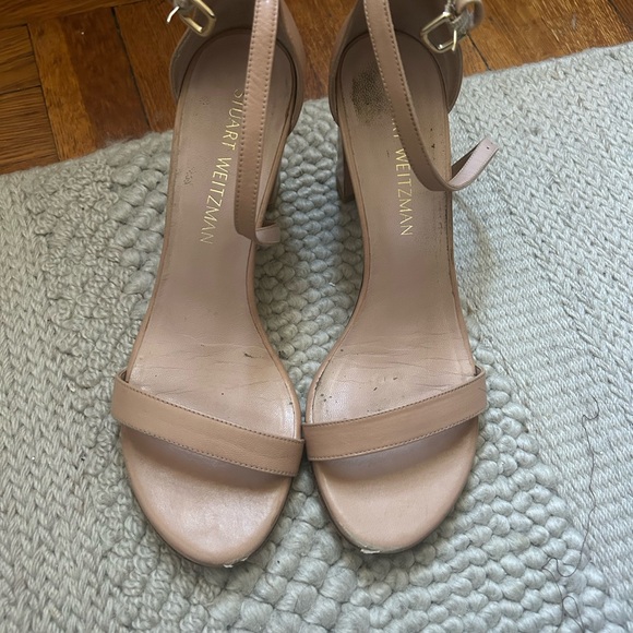 Stuart Weitzman nearlynude block sandals - Picture 2 of 4